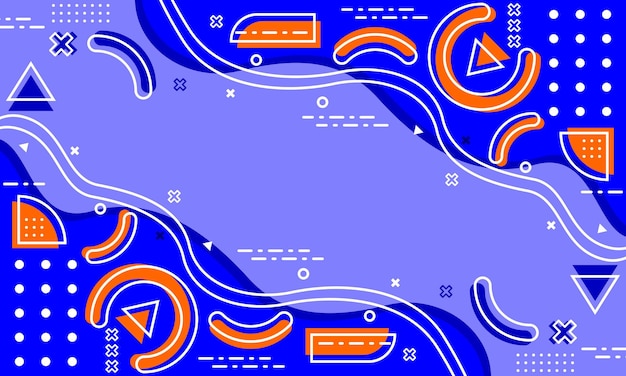 geometría abstracta fondo azul estilo de diseño plano