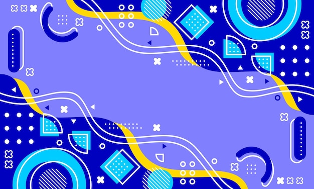 geometría abstracta fondo azul estilo de diseño plano