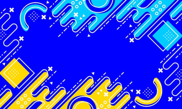 geometría abstracta fondo azul estilo de diseño plano