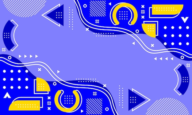 geometría abstracta fondo azul estilo de diseño plano