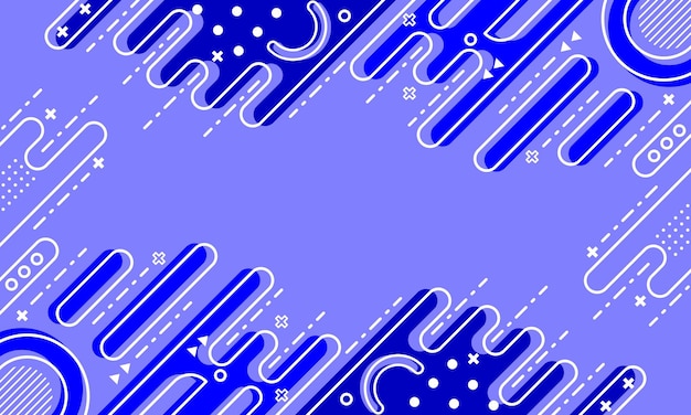 geometría abstracta fondo azul estilo de diseño plano