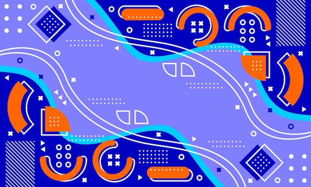 geometría abstracta fondo azul estilo de diseño plano