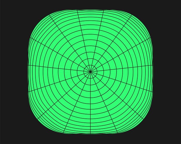 Geometría cibernética elemento y2k Forma cibernética estilo aislado en fondo negro Ilustración vectorial de moda