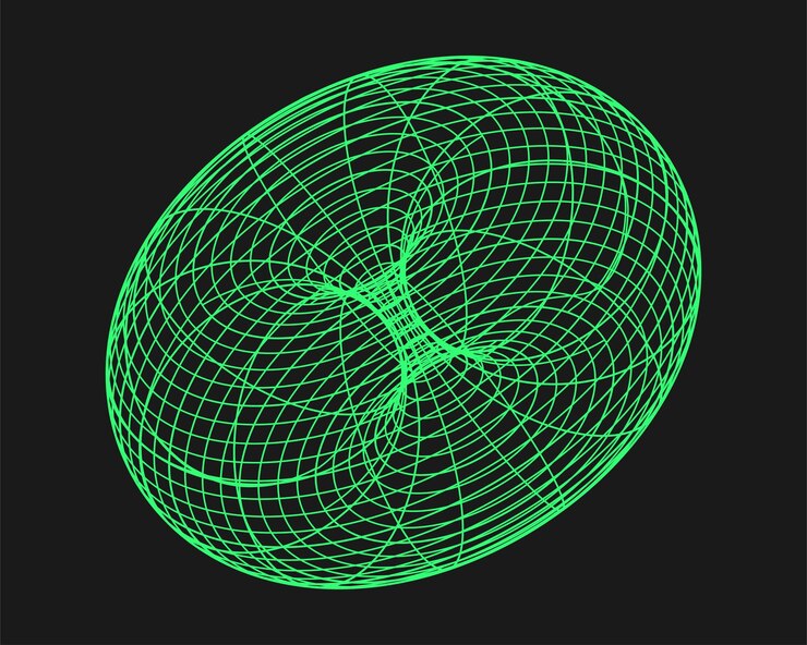 Vector geometría cibernética elemento y2k forma cibernética estilo aislado sobre fondo negro
