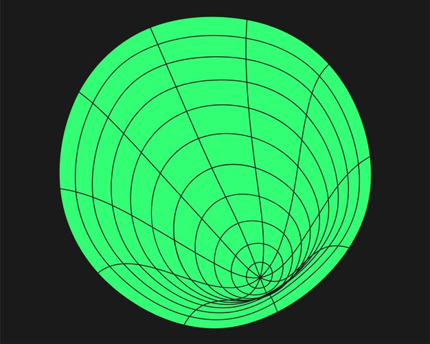 Vector geometría cibernética elemento y2k forma cibernética estilo aislado sobre fondo negro