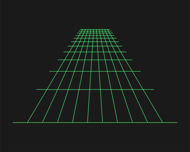 Vector geometría cibernética elemento y2k forma cibernética estilo aislado sobre fondo negro