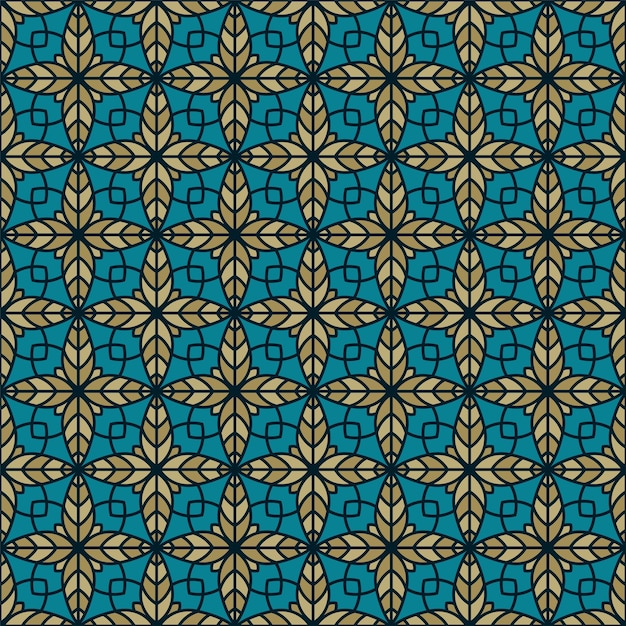 Vector geometría floral creativa patrón de azulejos vectoriales sin costura papel pintado de azulejos de repetición de flores abstractas