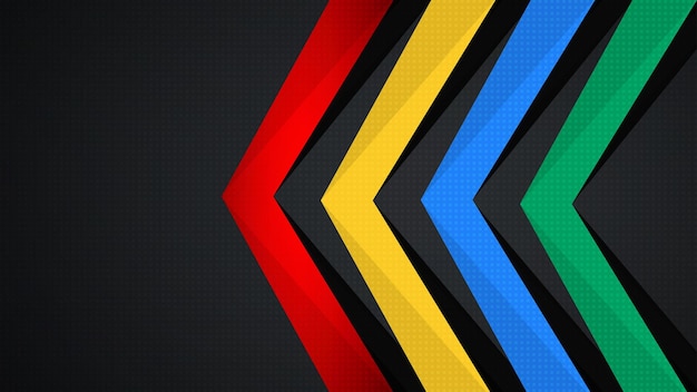 Geometría Las formas de la geometría son líneas rojas, amarillas, azules y verdes sobre un fondo oscuroLíneas rojas sobre un fondo azul oscuro