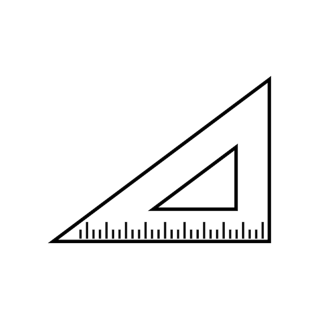 Geometría Icono lineal Símbolo Vector Contorno negro Icono de geometría