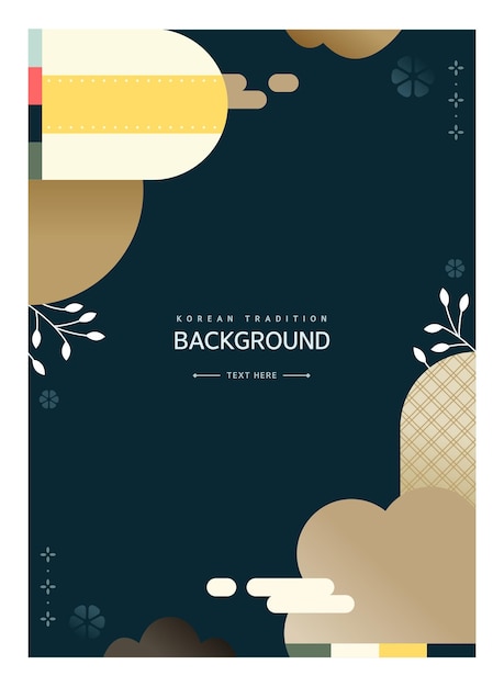 Geometría Ilustración de fondo tradicional coreana