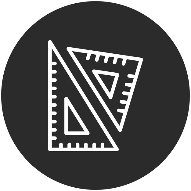 Geometría Ilustración del icono vectorial del triángulo del conjunto de iconos de herramientas