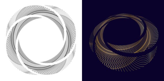 Geometría de línea circular minimalista Abstracto Diseño vectorial inspirado en Tech para plantillas de presentación de marca e interfaces web modernas