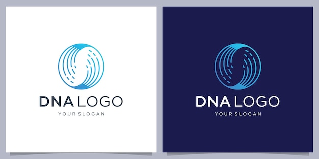 Vector geometría plantilla de diseño de logotipo de adn circular icono para ciencia tecnología