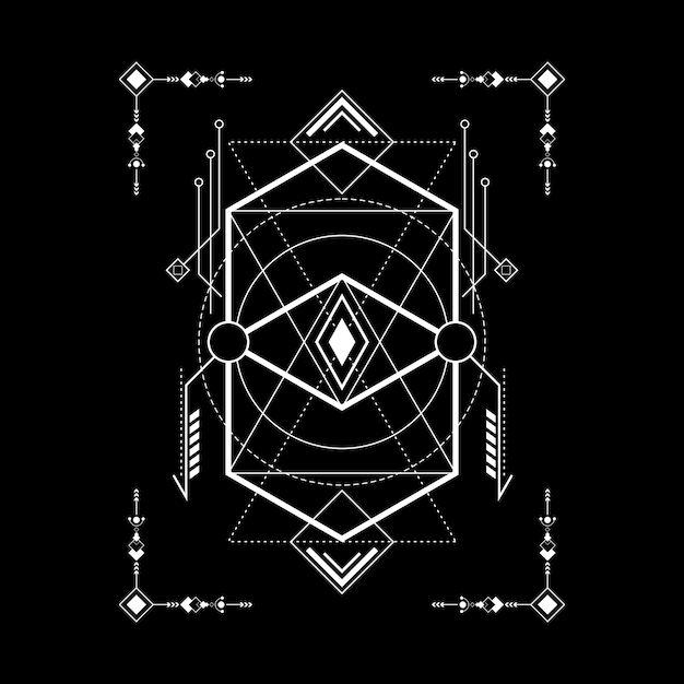 geometría sagrada con marco