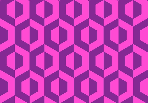 Vector geometric abstract pink pattern on a dark background abstract seamless pattern of hexagons