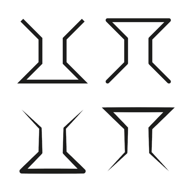 Vector geometric arrow patterns directional line shapes abstract vector elements angular pointer graphics
