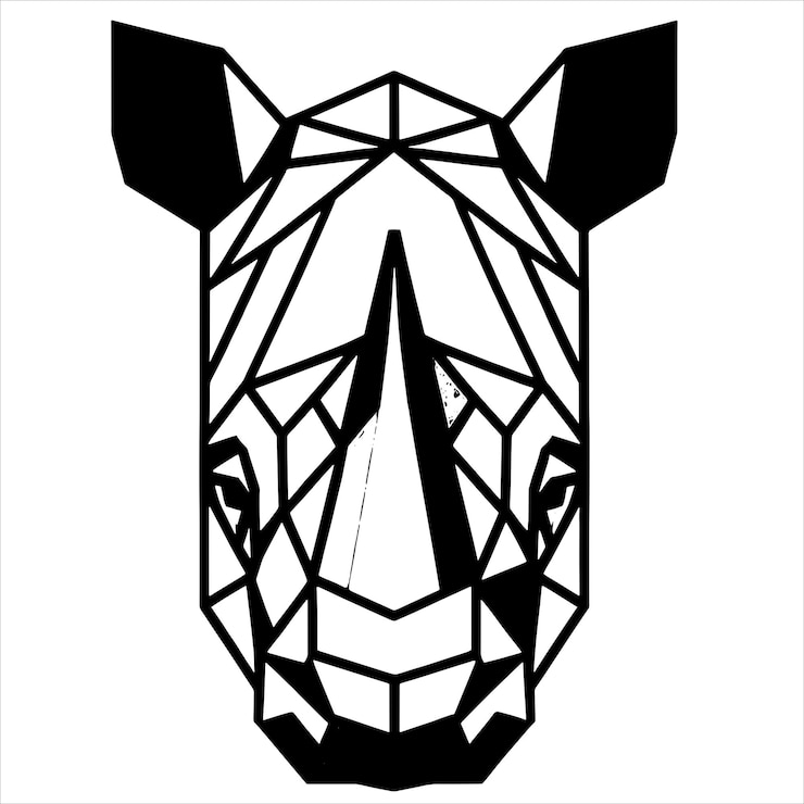 Vector geometric rhino svg (en inglés)