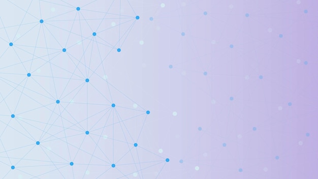 Geométrica abstracta con puntos y líneas de conexión para redes sociales y tecnología de comunicación