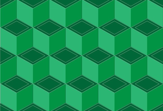 Geométrico abstracto de fondo cúbico verde