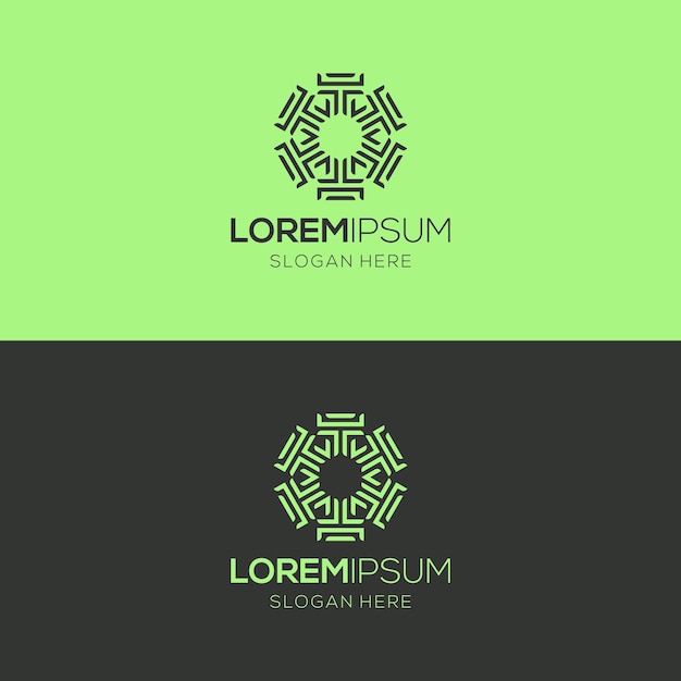 Geométrico árabe islámico abstracto monograma ornamentado plantilla de logotipo para empresas modernas