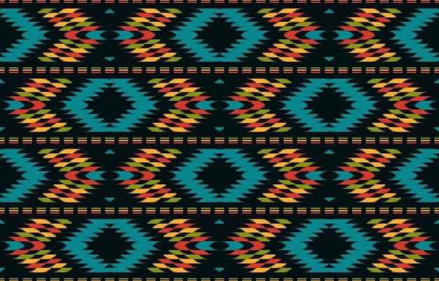 Geométrico étnico vintage textura vector arte diseño textil moda patrón línea ikat sin costuras