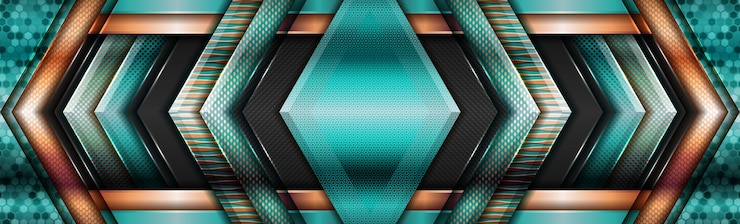 Vector geométrico verde brillante moderno con fondo de capa texturizada superpuesta dorada