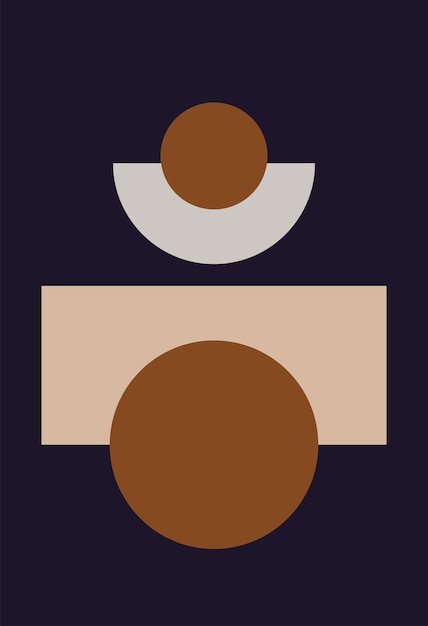 Geometry un póster minimalista con una forma y figura simples.