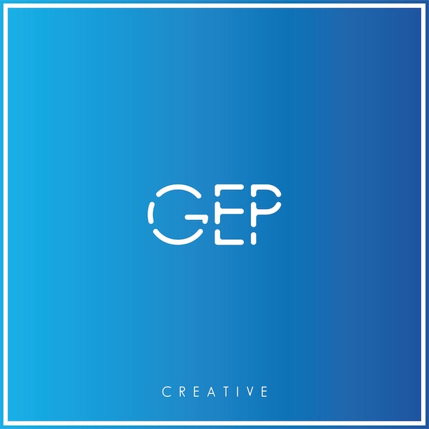 Gep premium vector último diseño de logotipo diseño creativo logotipo vector ilustración monograma logotipo mínimo