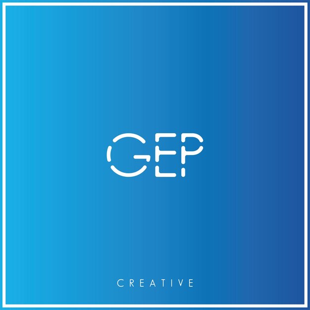GEP Premium Vector último diseño de logotipo diseño creativo logotipo vector ilustración monograma logotipo mínimo