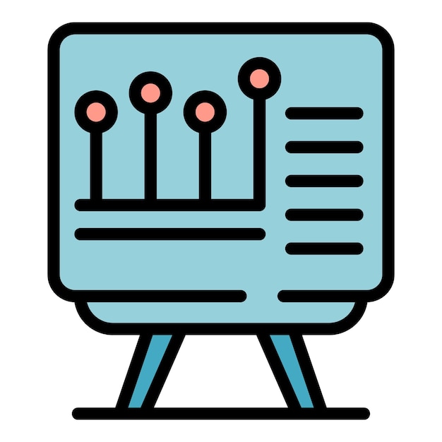 Gerente banner icono contorno vector Habilidades de estrés Apoyo esfuerzo color plano