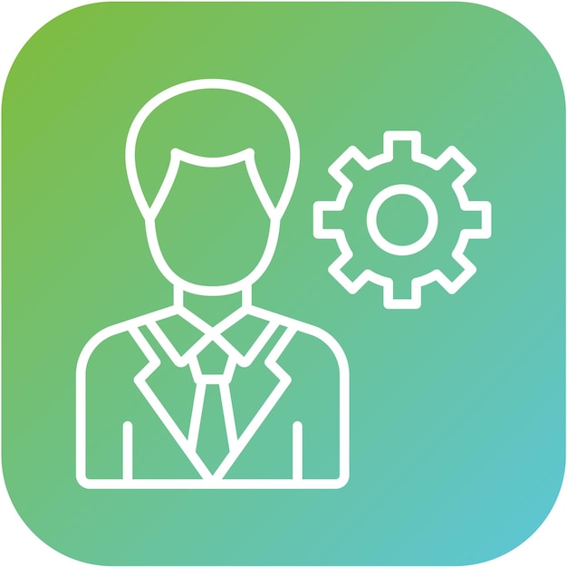 Gerente de diseño vectorial Estilo de icono masculino