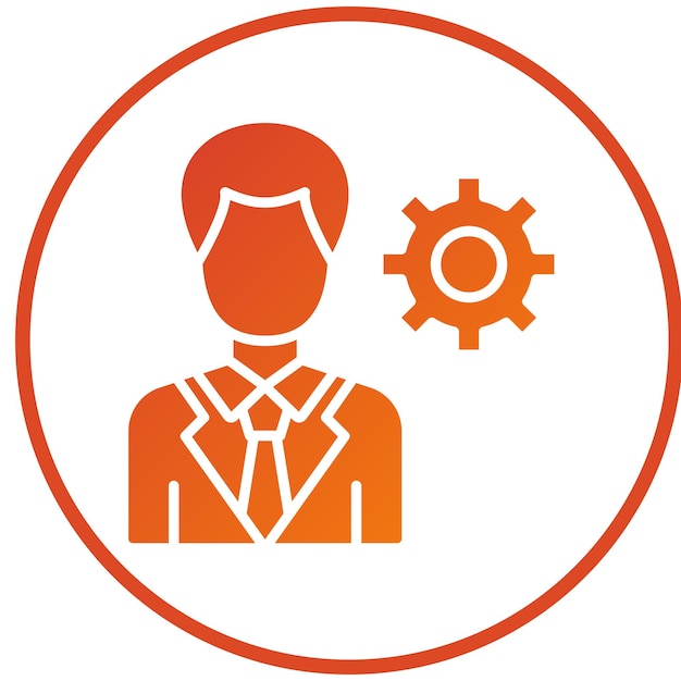 Gerente de diseño vectorial Estilo de icono masculino