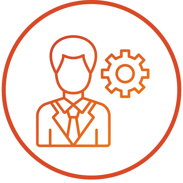 Gerente de diseño vectorial Estilo de icono masculino