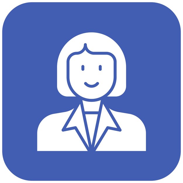Gerente Imagen vectorial de icono femenino Se puede usar para profesiones