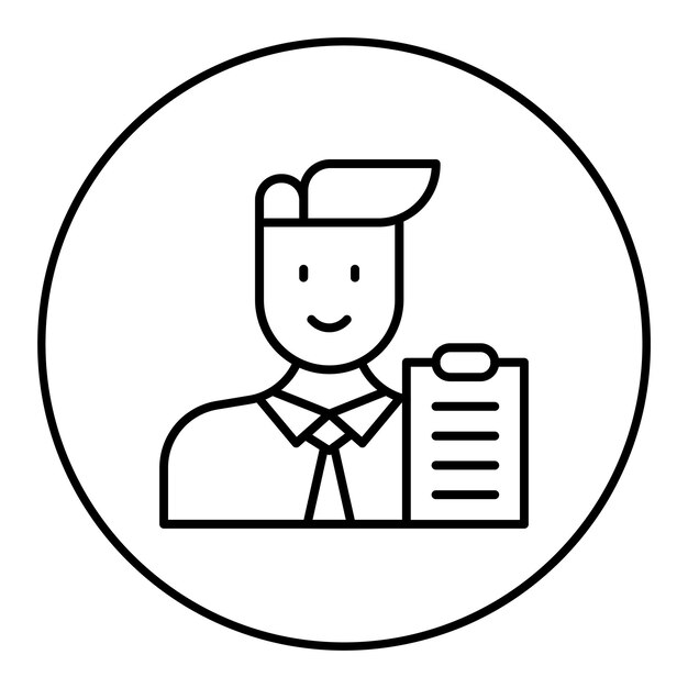 Gerente de proyecto Imagen vectorial de icono femenino Se puede usar para profesiones