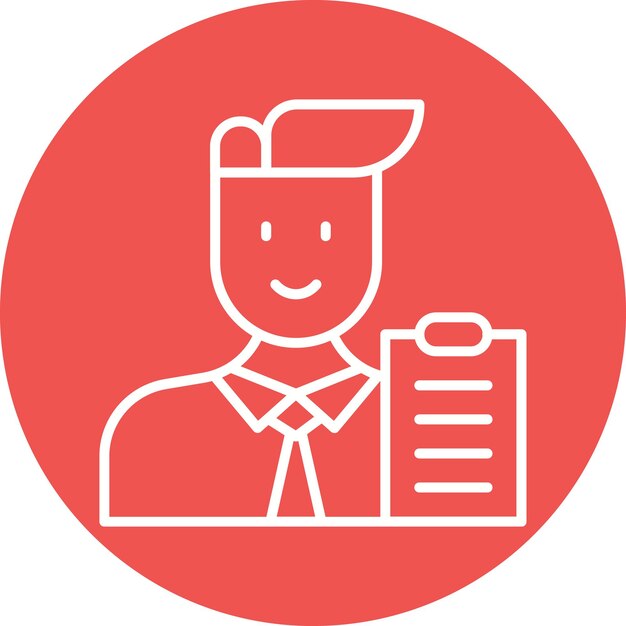 Gerente de proyecto Imagen vectorial de icono femenino Se puede usar para profesiones