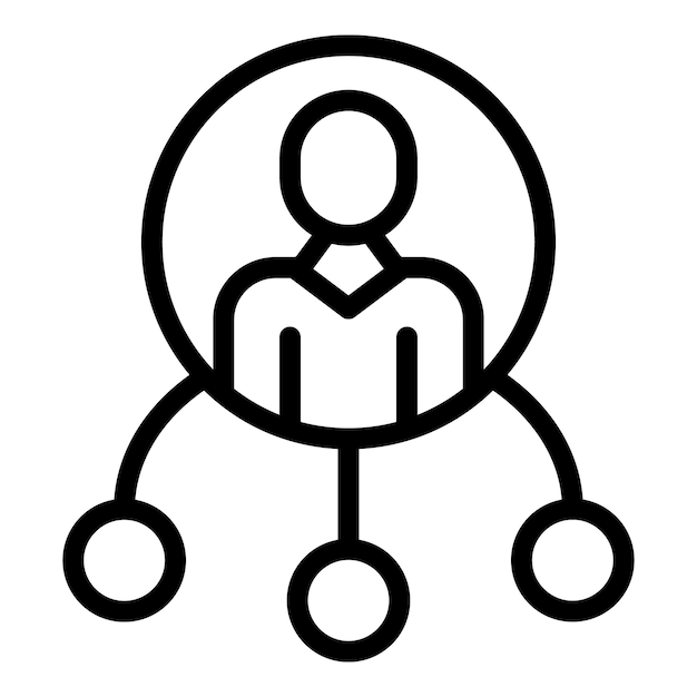 Gerente punto clave icono contorno vector Palabra de negocios Ojo de cerradura superior