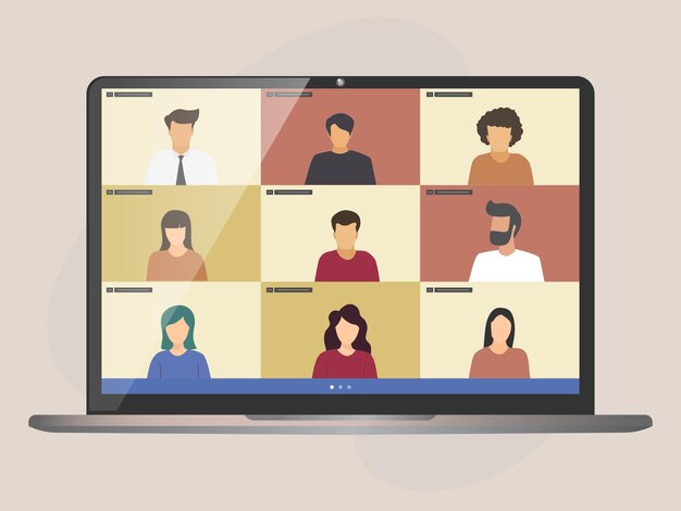 Gestión remota de proyectos de videollamadas en conferencia, cuarentena, trabajo desde casa