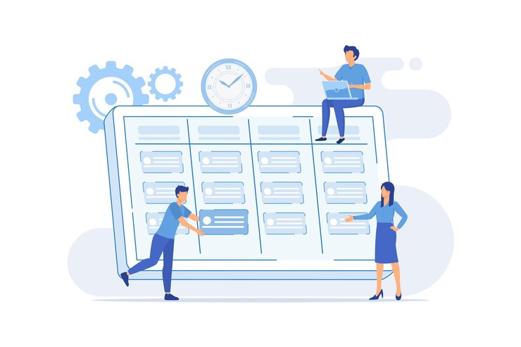 Vector gestión de tareas herramienta de gestión de proyectos software empresarial aplicación de productividad seguimiento del progreso