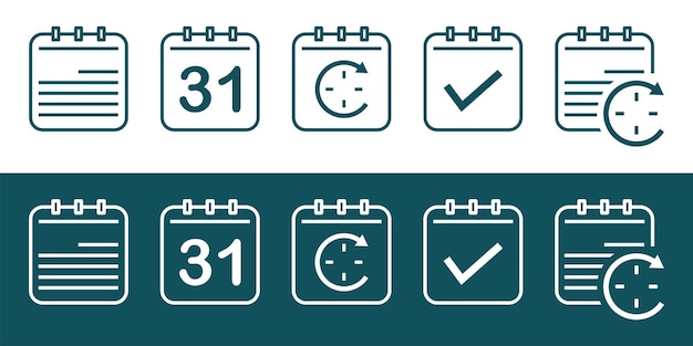 Gestión del tiempo Programa de citas icono plano icono