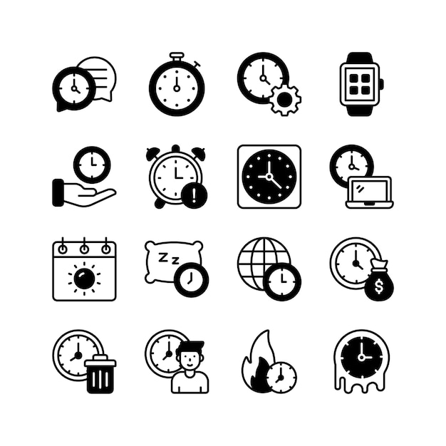 gestión del tiempo programación productividad fecha límite despertador reloj cronómetro calendario sueño reloj mundial