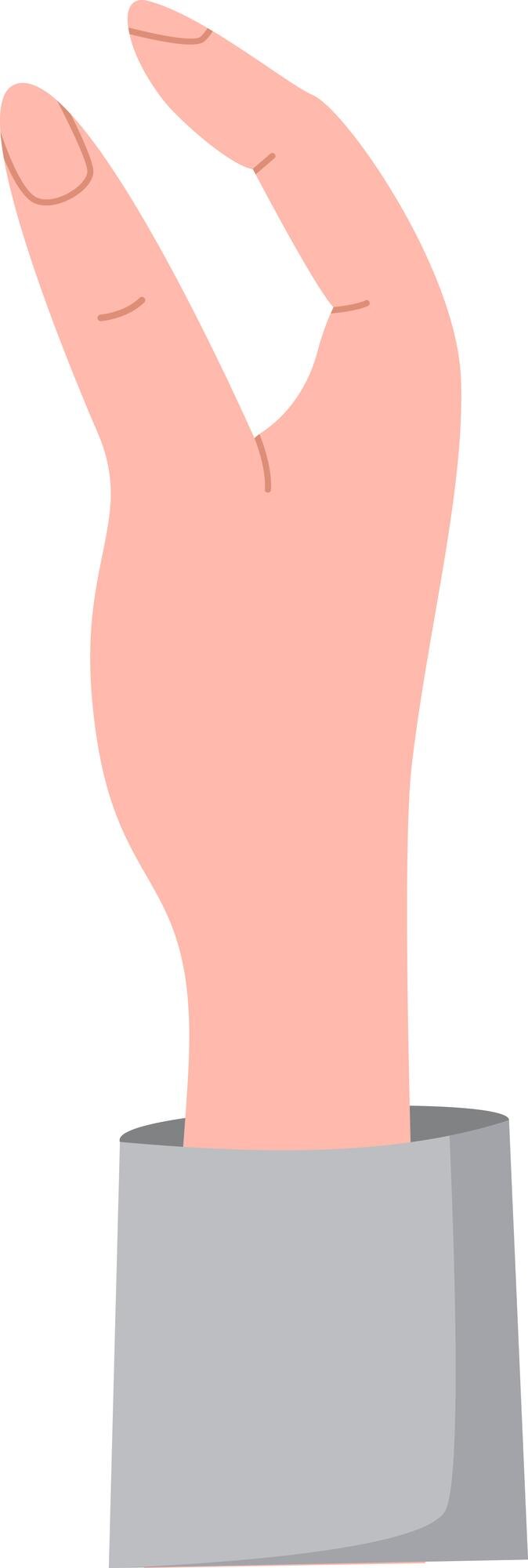 Vector gesto de coger la mano