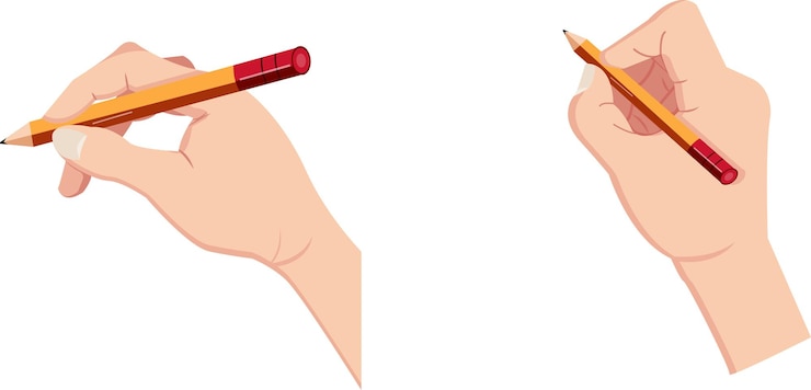 Vector gesto de dibujos animados de lápiz de mano