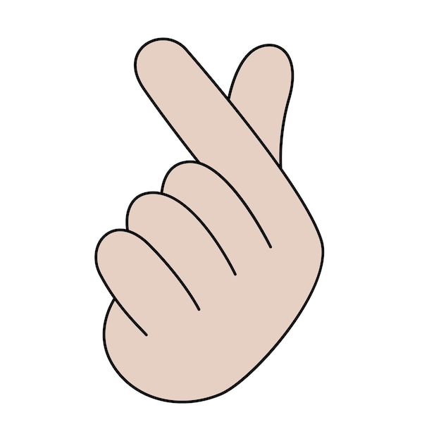 Gesto de la mano de dibujos animados Gesto de los brazos humanos en estilo doodle Pose de la mano