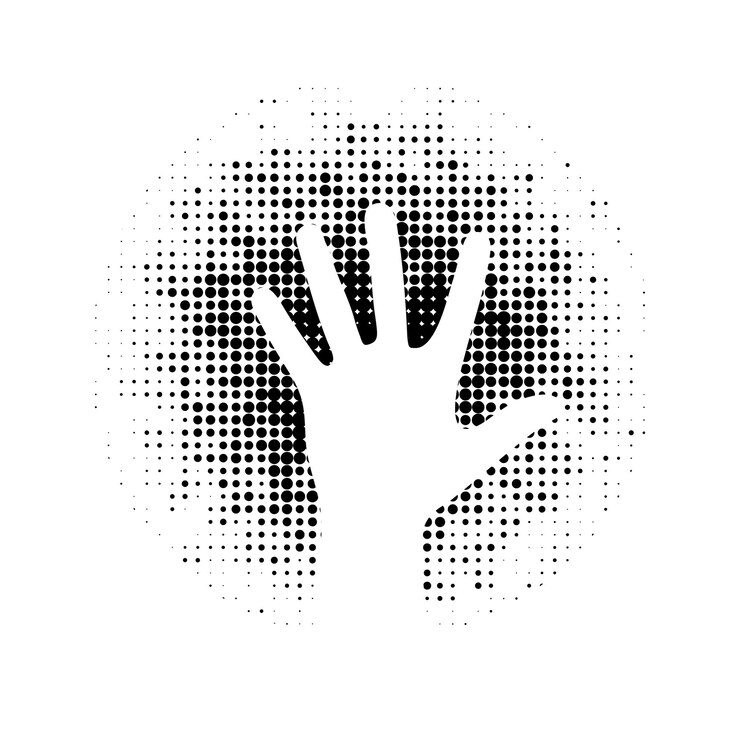 Vector gesto de la mano, estampado para una camiseta.