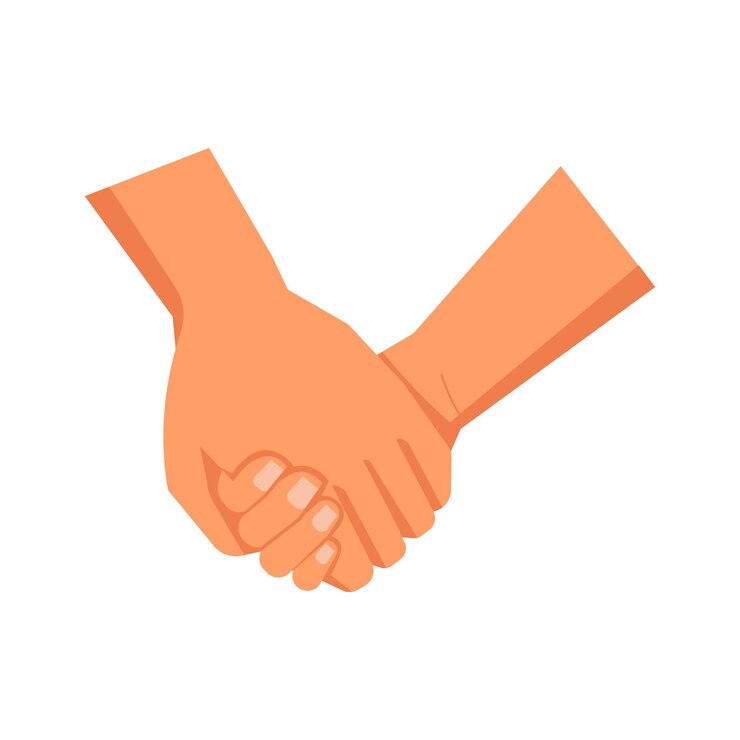 Vector gesto de la mano y señal de cercanía