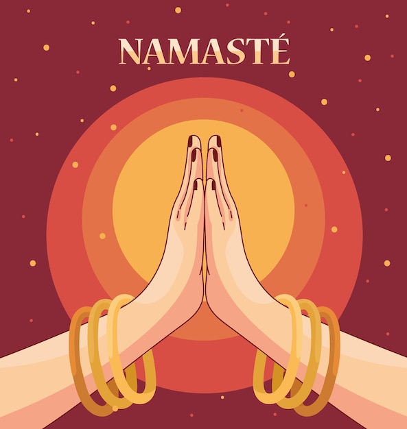 Gesto de manos namaste