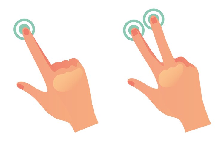 Vector gestos de mano para ilustración de elemento de diseño de dibujos animados de conjunto aislado de teléfono inteligente
