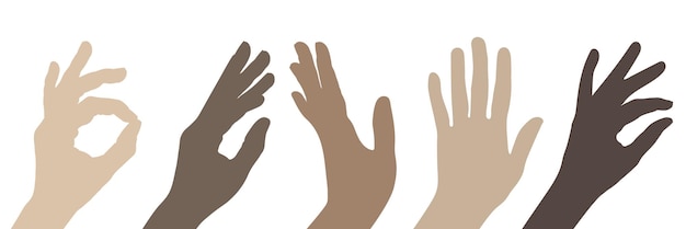 Gestos de la mano Palma de la mano femenina con un gesto elegante manos humanas