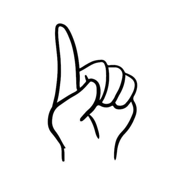 Los gestos de las manos de los niños en estilo doodle aislados Manos humanas dibujadas a mano que expresan varios signos